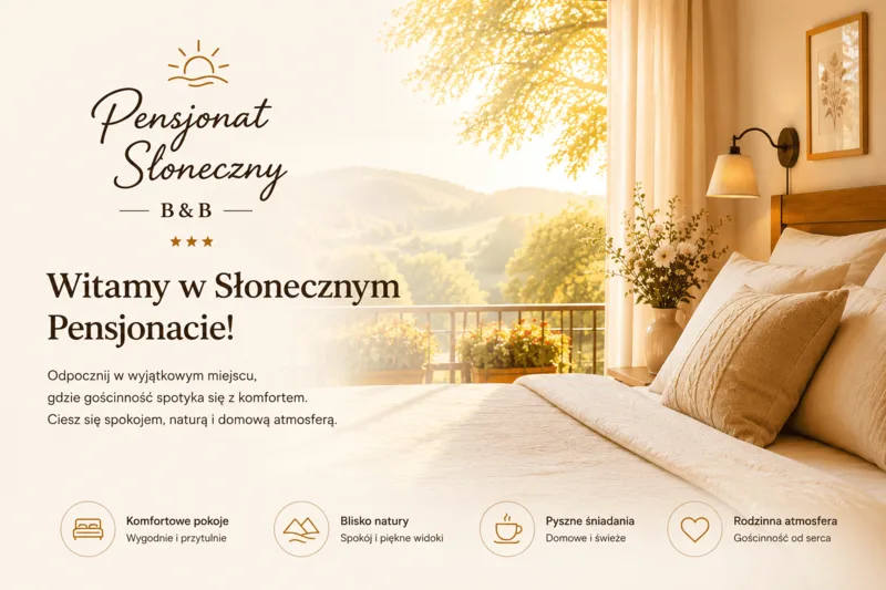 Pensjonat Słoneczny — widok z pokoju